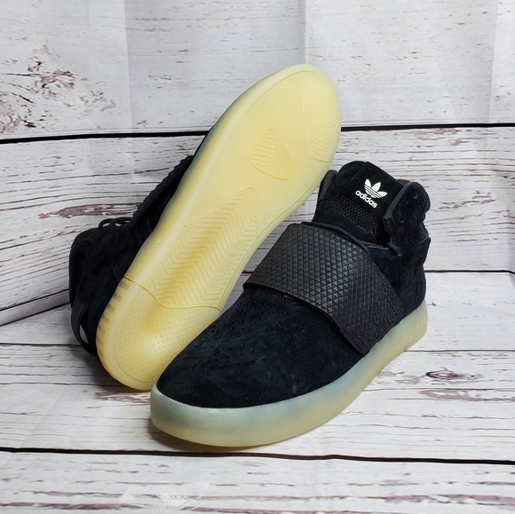 Adidas Tubular Invader Strap Men's Black Suede